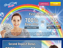 Tablet Screenshot of gooddaybingo.com